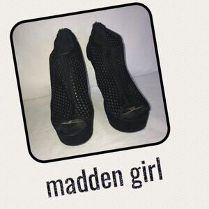 Madden Girl mesh platform shoes